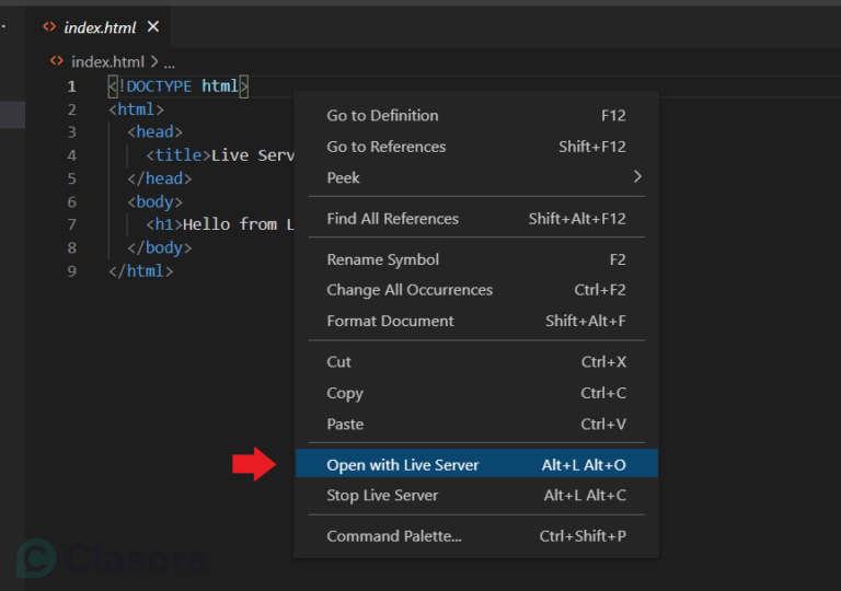 VS Code – pokretanje Live Servera